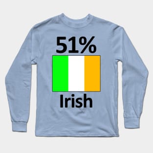 51% Irish Flag Funny Ireland Heritage Long Sleeve T-Shirt
